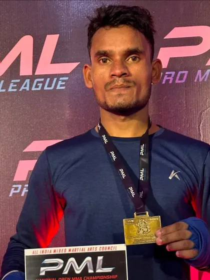 Ramit holding his gold medal after a strong comeback fight. This victory is a testament to his perseverance and the warrior spirit we cultivate at FCC.