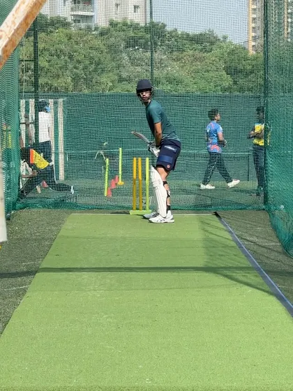 Neel Dhaliwal getting ready to practice his striking skills.