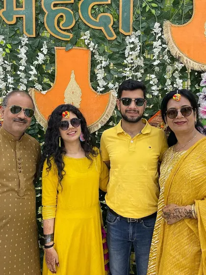 A family that celebrates together, stays together. This picture from a Haldi ceremony captures the joy of family weddings, the exact feeling I aim to bring to the dance floor.
