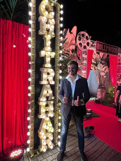 My Chitrahaar theme isn't just for clubs. I was thrilled to play at this private party where the hosts created a full Bollywood-style entrance for their very own Chitrahaar night.