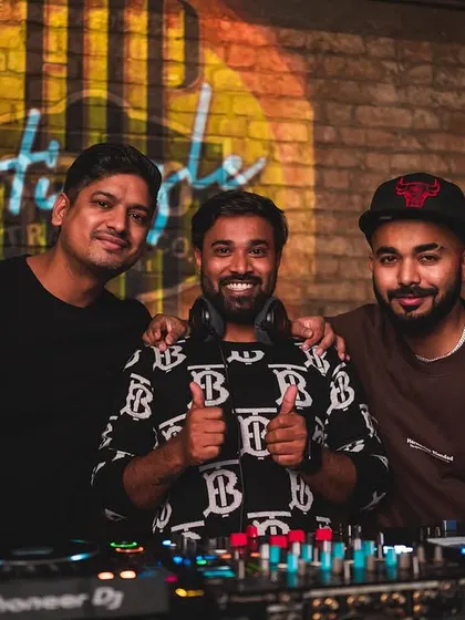 Behind the decks with my crew at Soro, Goa. Teamwork and collaboration are key to pulling off an amazing night, especially for big events.