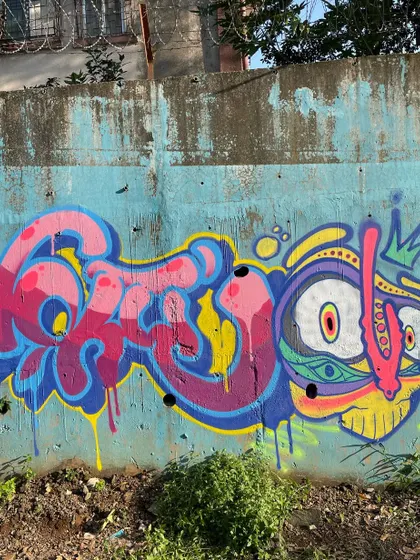 Another throw-up, this time with a character. The goal is to be quick, clean, and stylish.