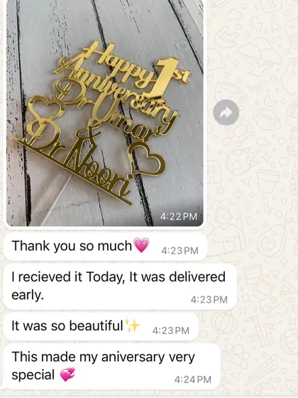 "It was so beautiful. This made my aniversary very special." Knowing my work made a special day even more memorable is the best feeling.
