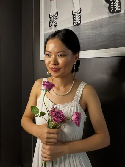This final portrait from the soft makeup series highlights the clean, fresh finish that our students learn to achieve, proving that less can be more.