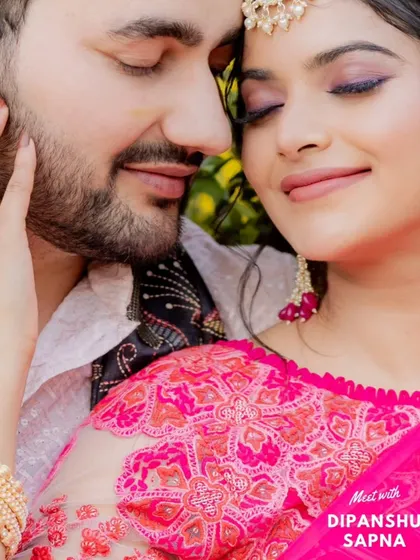 A close-up, intimate pre-wedding portrait. The soft light and gentle expressions create a feeling of warmth and affection. This is about capturing the quiet moments of love.