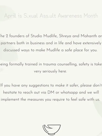 We are formally trained in trauma counselling and take safety very seriously. We are always open to feedback on how we can make our space feel even safer for you.