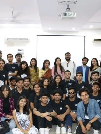 A group photo with my college dance society, Astitva. Being part of a community is essential for growth, and I foster a supportive environment in all my workshops.