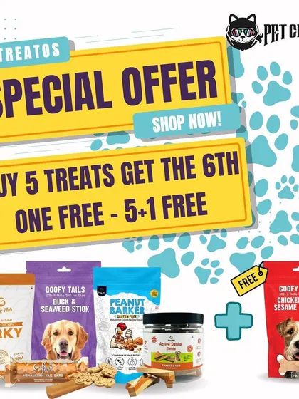 Here's another great treat offer: buy five and get the sixth one on us. It's a simple and effective way to save while keeping your treat jar full.