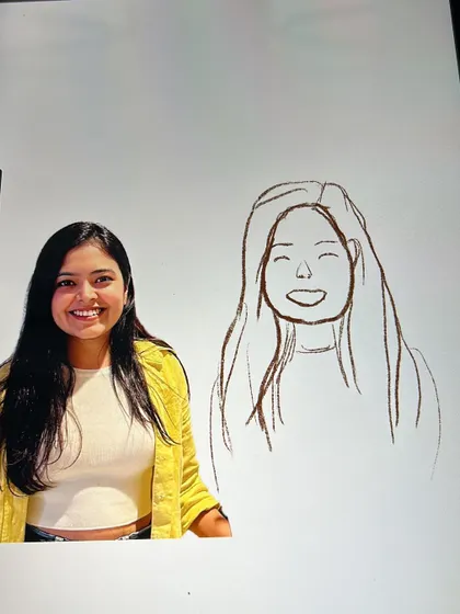 A little photo dump from my month, including trying caricature for the first time by sketching myself. It's always fun to experiment with new art forms.