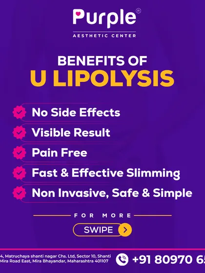The benefits of U-Lipolysis are clear. It's a non-invasive, pain-free, and simple procedure with no side effects that delivers fast and effective slimming results.