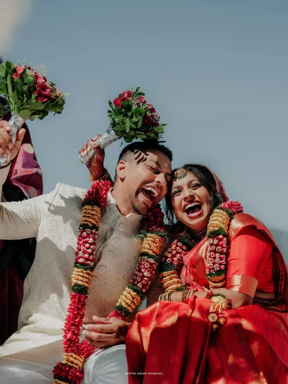 The pure, unadulterated joy of Thamana and Elija celebrating their union. Capturing such genuine laughter is key to creating an emotional wedding film.