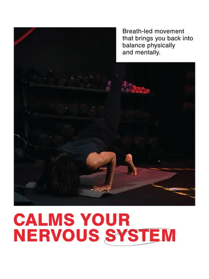 We use breath-led movement to calm your nervous system. This brings your body and mind back into balance, which is a critical part of effective recovery.