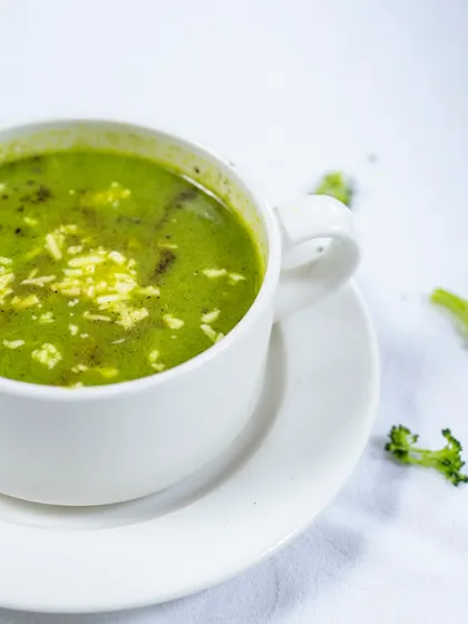 My creamy, healthy Broccoli Cheese soup is a best-seller. It's smooth and flavourful, the best way to start a meal.