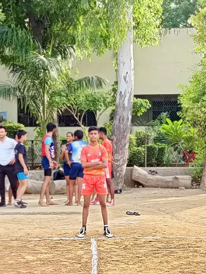 A player standing ready on the court in his new kit. A new kit brings a new level of motivation and team pride.