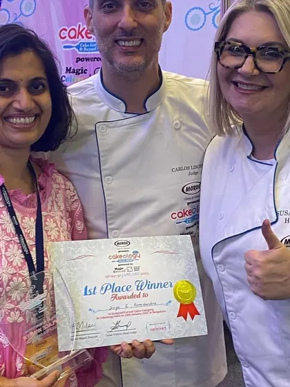 Another happy photo with the judges. Their expertise and feedback are invaluable.