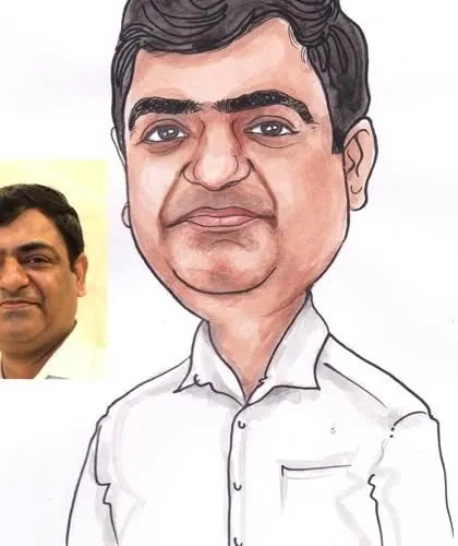 This hand-painted caricature is part of a series of unique gifts for a corporate team.