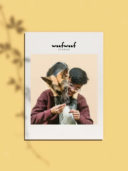 A framed portrait showing the deep bond between a German Shepherd and his dad, a testament to the love we capture.