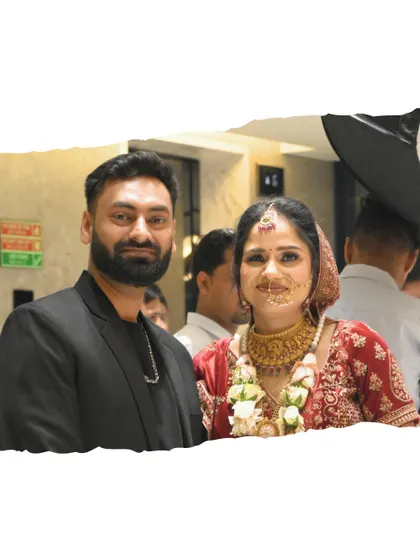 Posing with the happy bride at a wedding reception. It's an honor to be part of such an important day, and I always make sure the couple feels celebrated.