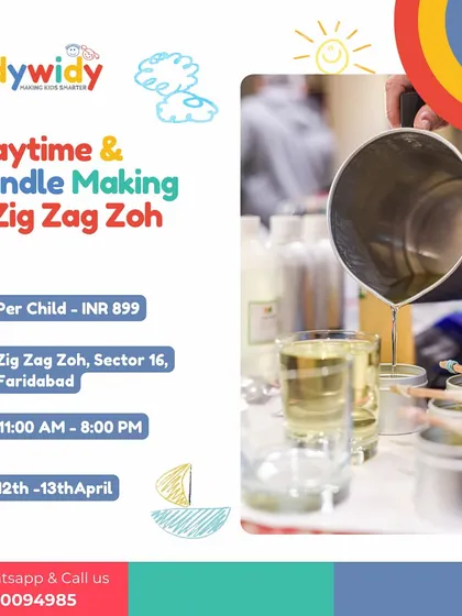 The same fun candle making workshop was also available at Zig Zag Zoh's Faridabad location. I make sure to find great activities happening all across the NCR region.