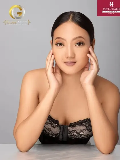Another contestant from Miss Glare India 2022, showcasing the professional makeup skills of our students.