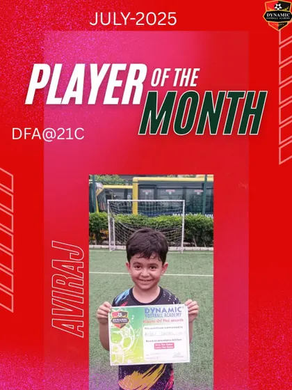 Aviraj, Player of the Month for July 2025.