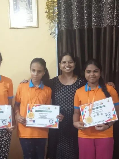 Our trainer in Bellary with her group of international competition winners. The guidance and support of a dedicated teacher are crucial in nurturing young talent, and we are so grateful for our team.