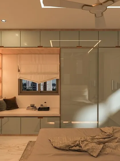 When our client said ‘no more cheesy kids’ rooms,’ we designed this stylish and functional space. It features a cozy window seat integrated into the wardrobe, providing a perfect nook for reading or relaxing.