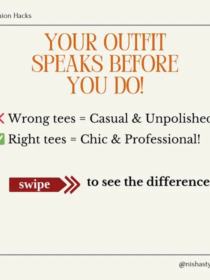 The wrong t-shirt can make you look casual and unpolished at work. The right one can look chic and professional. This simple choice has a big impact on your professional presence.