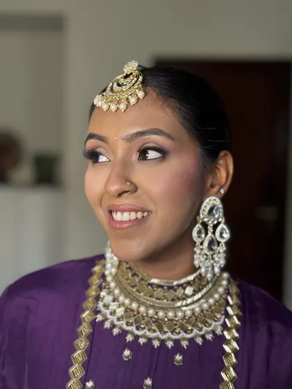 Another beautiful shot from the same photoshoot. This look is great inspiration for a bride's sangeet or reception.