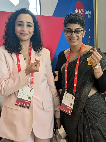 Networking at Huddle Global 2024. I believe in making personal connections at every event I host, ensuring that attendees feel seen and included.