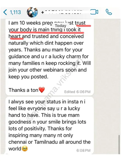 This is the second part of the message from a student who conceived naturally after 2 miscarriages. Her words of encouragement for others are so inspiring.