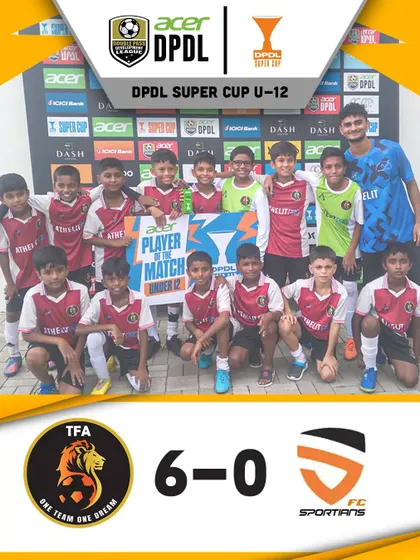 A solid 6-0 win for our U12 team over FC Sportians in the DPDL Super Cup.