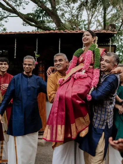 An emotional embrace between the bride and her family. These are the heartfelt, tear-jerking moments that we feel privileged to witness and preserve forever.