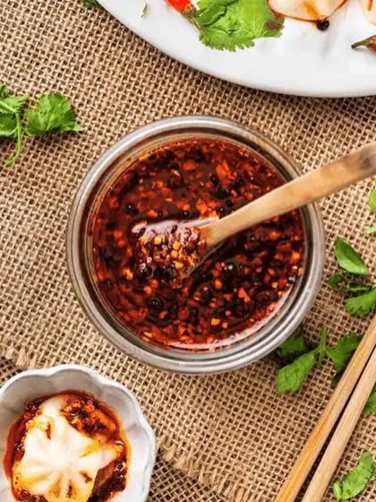 My homemade Chilli Shrimp Oil, a versatile condiment that adds a kick to everything from noodles to dumplings. It's packed with flavour from dried shrimp and aromatic spices.
