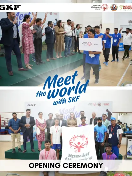 The march past during the opening ceremony, where teams from across India came together to celebrate the spirit of competition and unity.