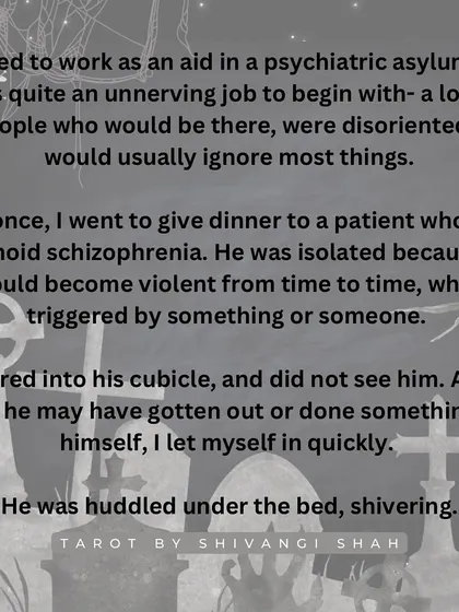 A psychiatric aid's story of a patient who predicted his wife's death just 10 days before it happened.