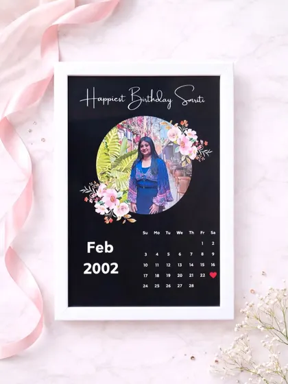 Mark a special day forever with a personalized birthday calendar frame. I highlight the birth date on a calendar of their birth month and year, framed with their photo for a timeless and thoughtful gift.