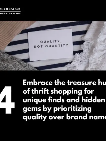 Thrifting Tip #4: Prioritize quality over brand names. Embrace the treasure hunt and look for well-made garments from unique or unknown brands. You might be surprised by what you find.
