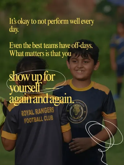 It's okay to have an off day. What truly matters is that you show up for yourself again and again. Resilience is a skill we build right alongside football technique.