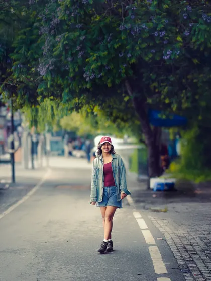 A candid moment from my time in Mussoorie, strolling down the beautiful, tree-lined streets.