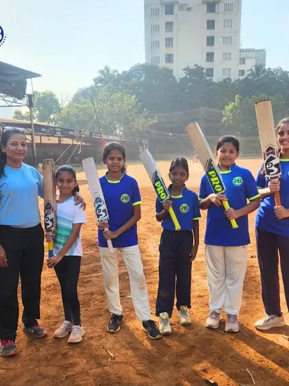 We are proud to foster a strong girls' cricket program. Here, our dedicated female players stand ready with their bats, showcasing the growing talent and passion for the sport among young women at our academy.