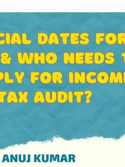 This thumbnail is for our video explaining the tax audit process under Section 44AB of the Income Tax Act. We cover the crucial dates and clarify who needs to comply with income tax audit requirements.