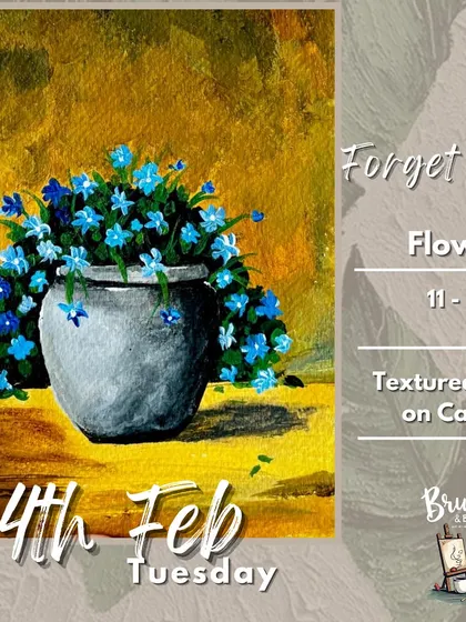 A peek at one of our upcoming workshops: "Forget Me Not Flowers." Learn to create this beautiful textured piece on canvas at my home studio.