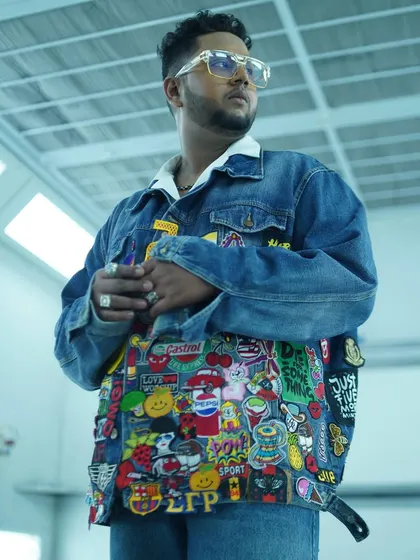 "Vo Zindagi mai aayi Kyu, Gira gayi mera IQ." A sneak peek of a new track with a custom jacket to match.
