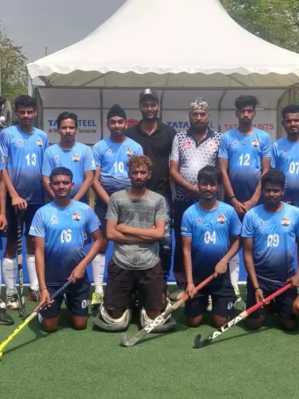 My Junior Men's squad posing for a team photo at the National Championship in Jamshedpur. We send our best to compete against other top academies from across the country.