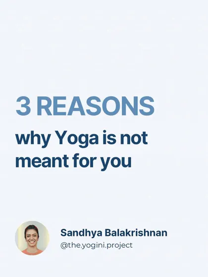 A carousel post on three reasons why yoga might not be for you, highlighting the mindset needed to truly benefit from the practice.