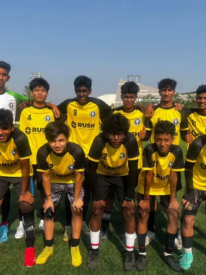 Our U15 squad representing Bengaluru at the Bighit Sportz national tourney in Mumbai, under the expert guidance of Coach Basha.