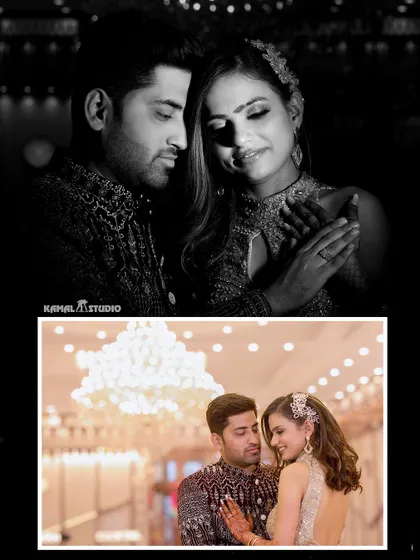 A collection of intimate black and white and color portraits, capturing the deep connection and emotion of the couple.