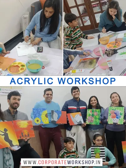 A family get-together event centered around an Acrylic Painting workshop. Art is a wonderful way to bond and create lasting memories with loved ones.
