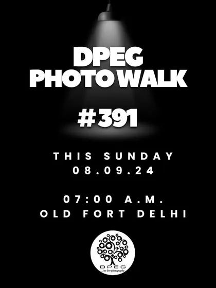 This poster is for an outdoor portraits session at the Old Fort in Delhi. These photowalks are a great opportunity for beginners and experienced photographers to practice their skills together.